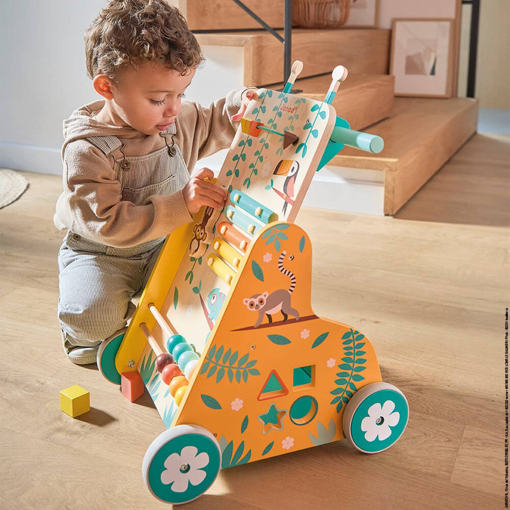 Chariot de marché en bois tropik multicolore