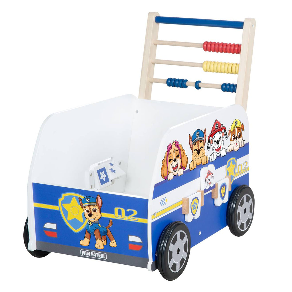 Chariot de marche Pat' Patrouille en forme de bus bleu / Paw Patrol