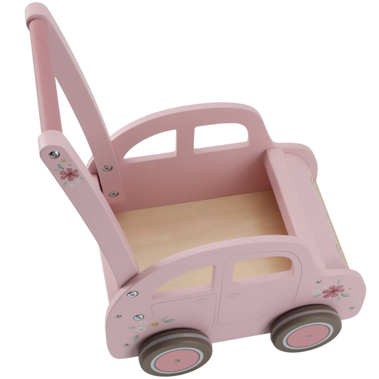 Chariot de marché voiture en bois rose
