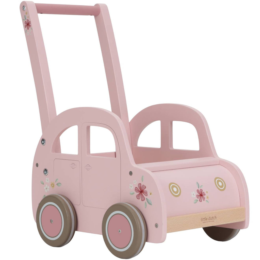 Chariot de marché voiture en bois rose