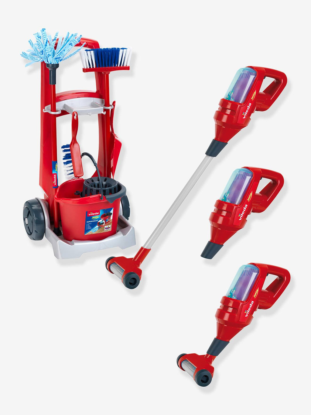 Chariot de ménage aspirateur upright multicolore