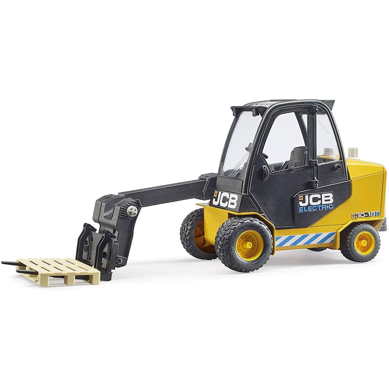 Chariot élévateur jcb teletruk avec palette jaune et noir