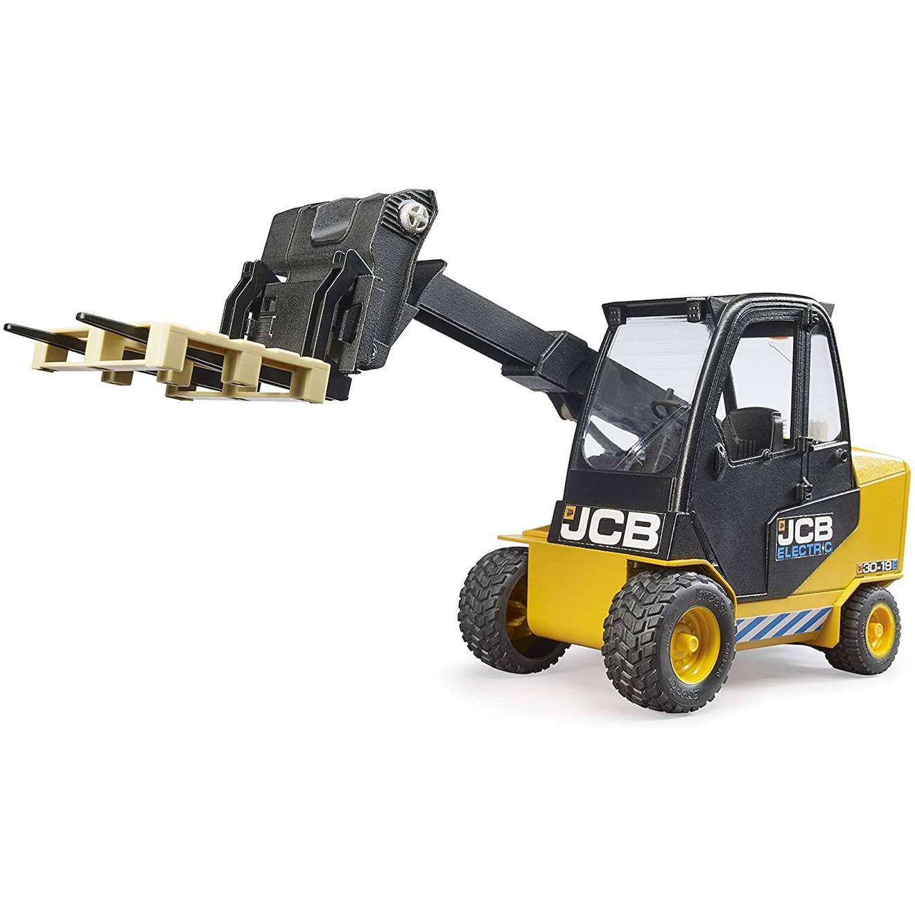 Chariot élévateur jcb teletruk avec palette jaune et noir