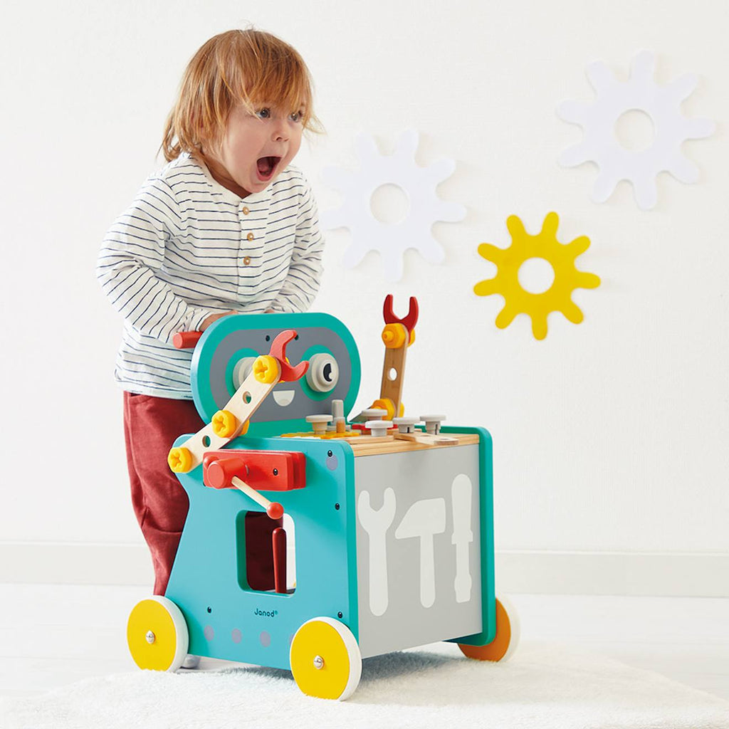Chariot en bois robot-3 outils 38 accessoires multicolore