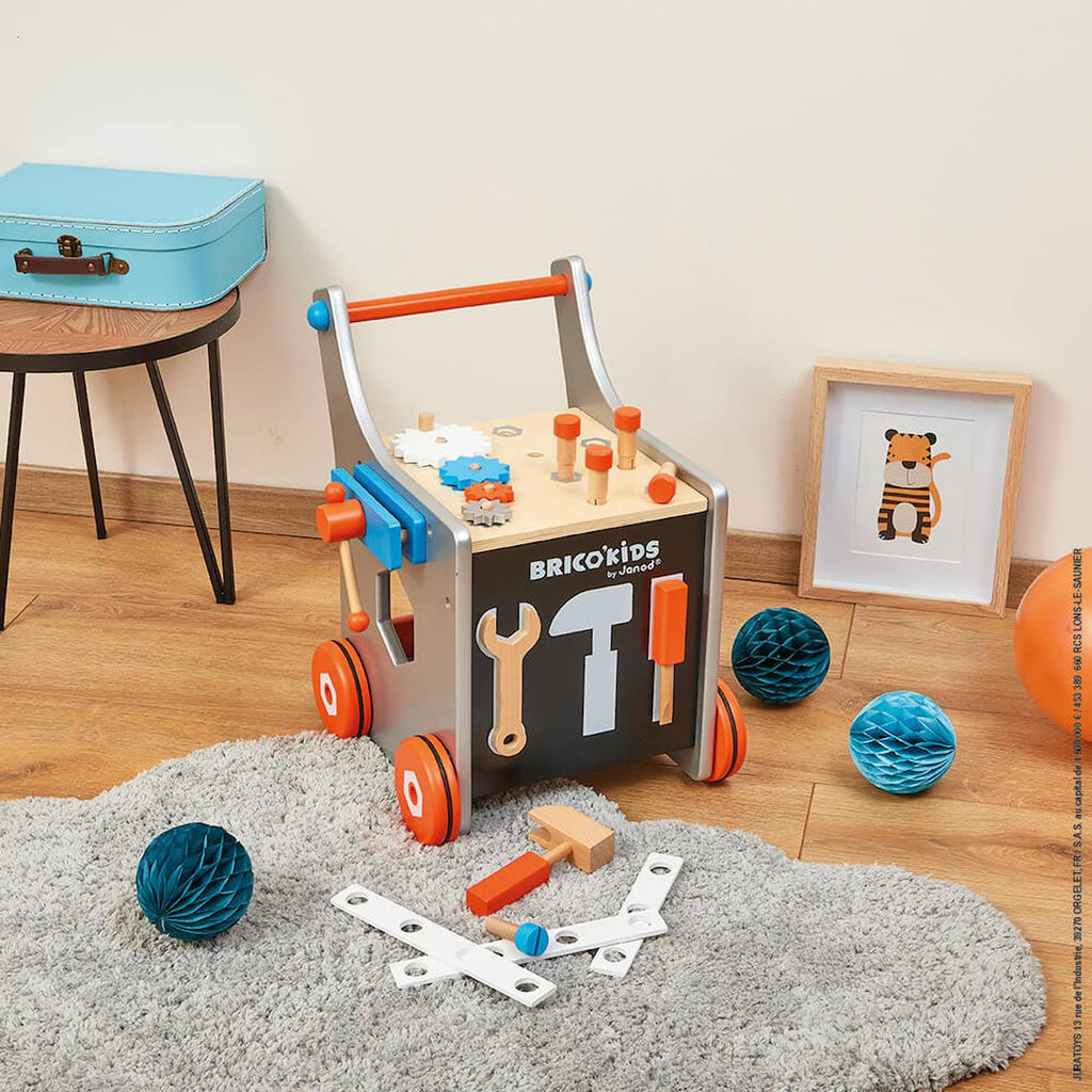 Chariot magnétique brico'kids, 25 accessoires multicolore