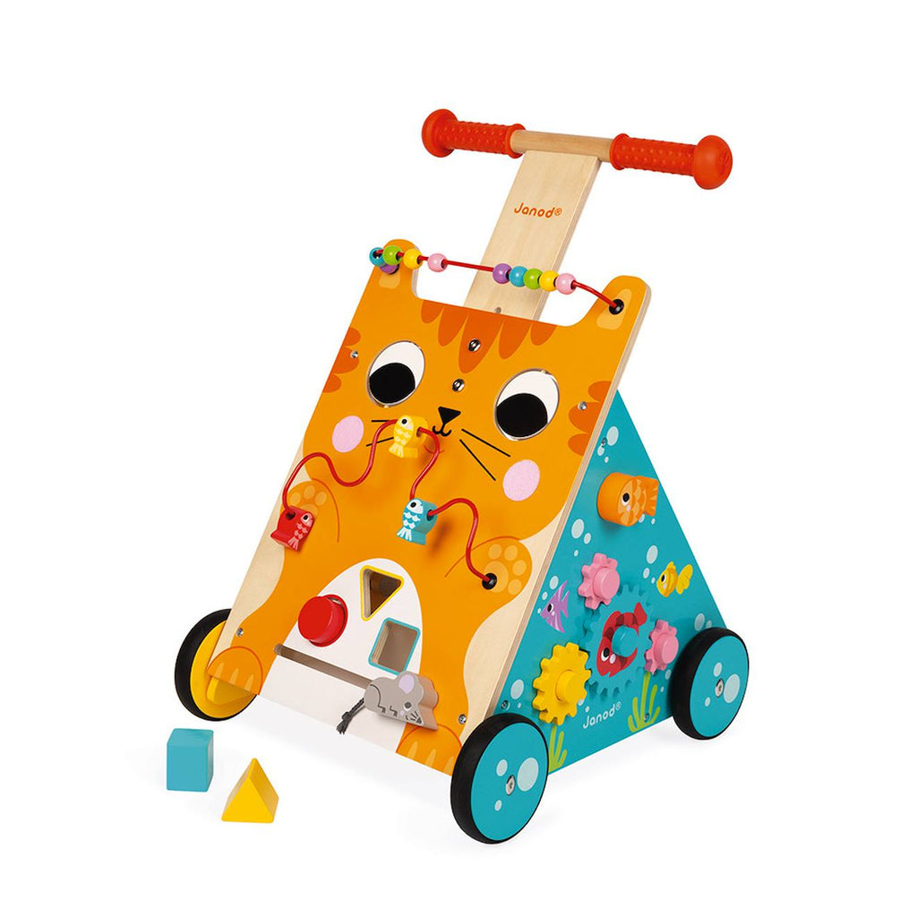 Chariot multi-activités chat multicolore