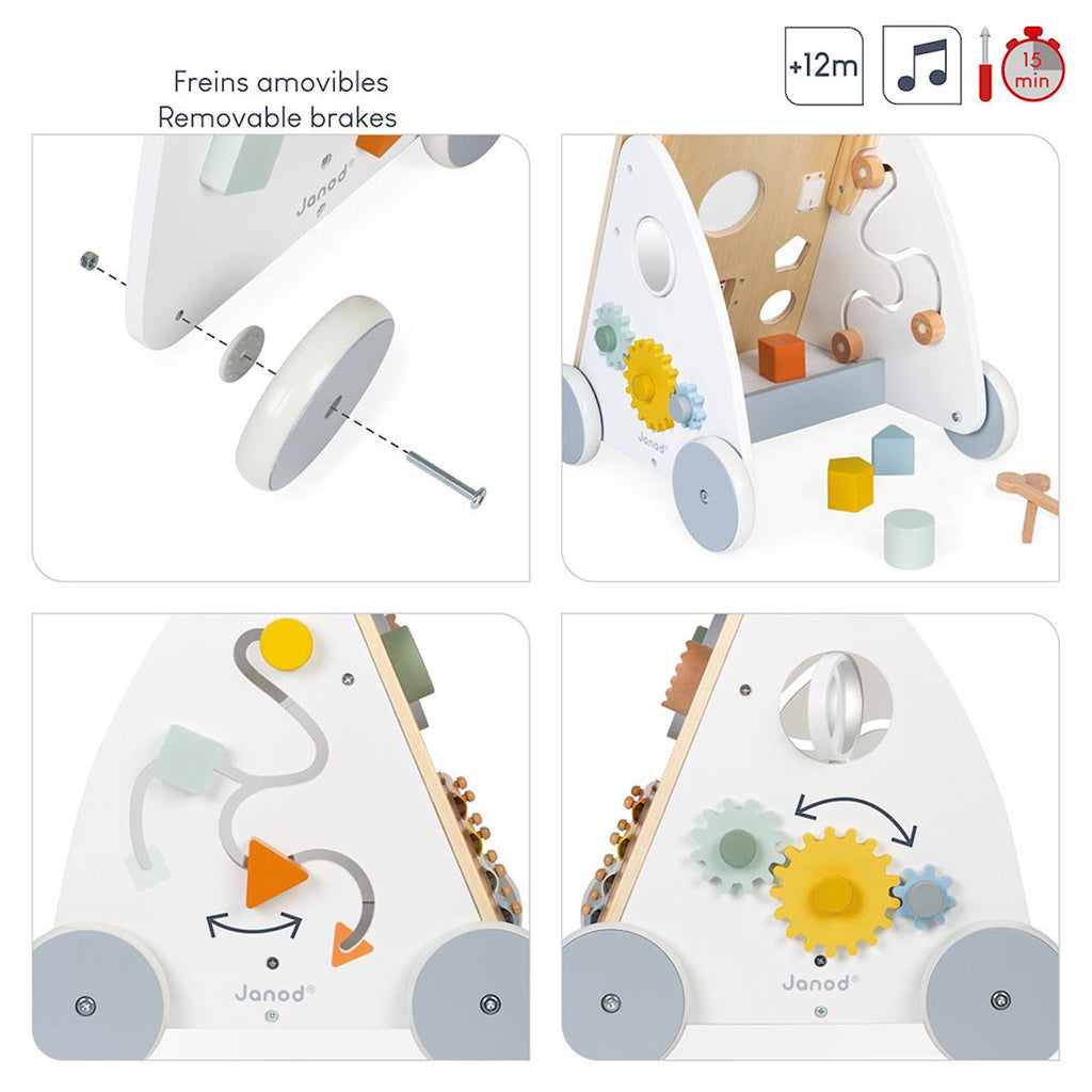 Chariot multi-activités sweet cocoon blanc / gris