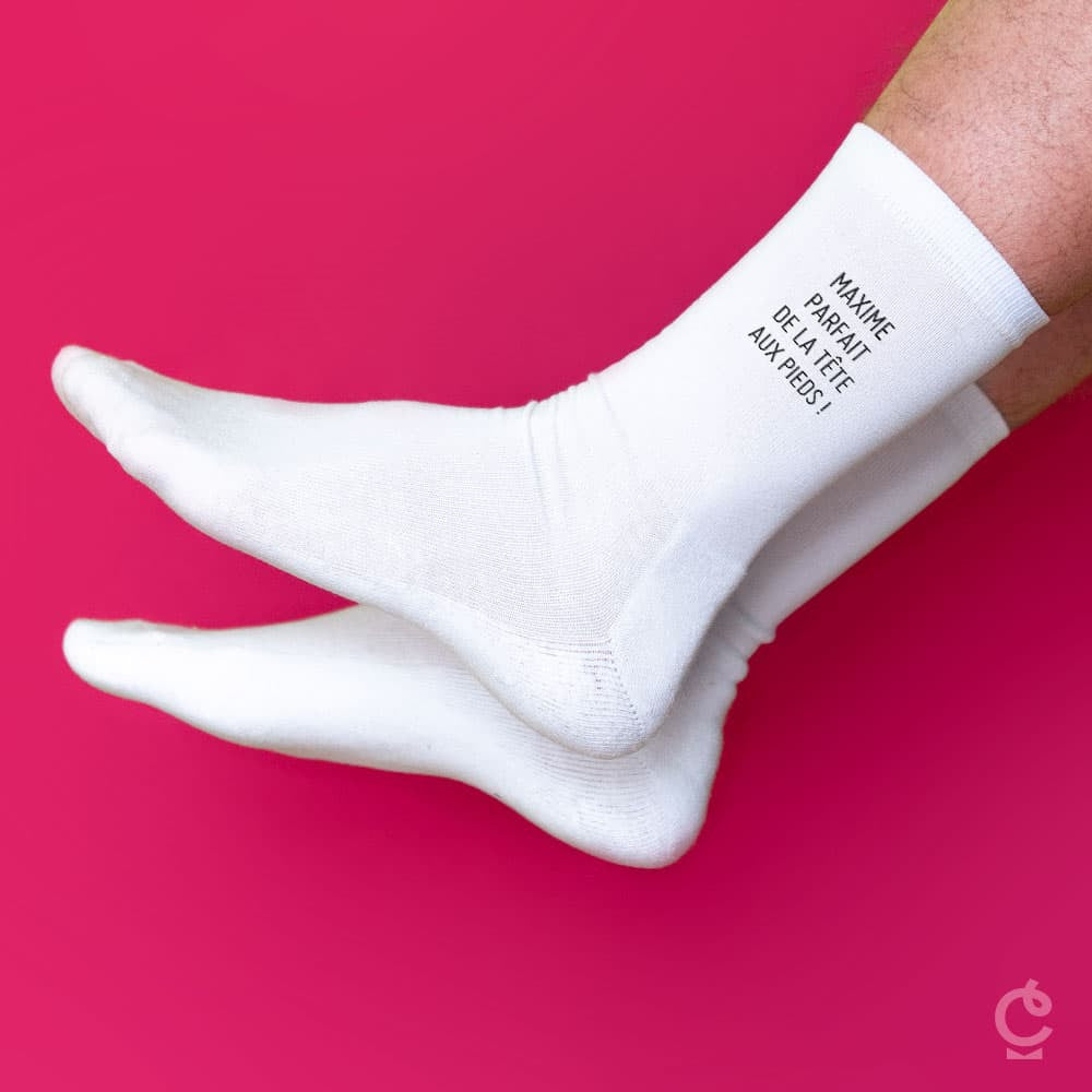 Chaussettes Texte à Personnaliser Chaussettes Longues - Chaussettes Personnalisées