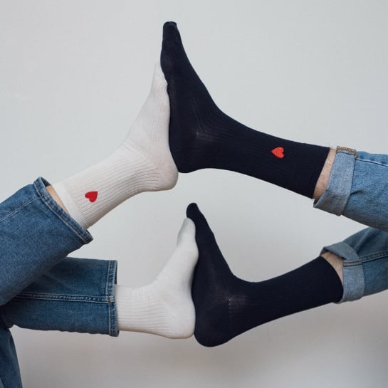 Chaussettes brodées Cœur – Le petit cadeau qui fait toujours fondre