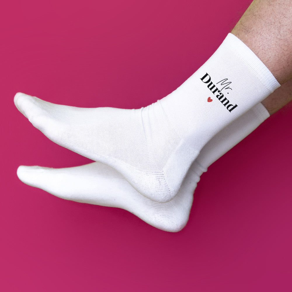 Chaussettes Couple à Personnaliser Chaussettes Sport - Chaussettes Personnalisées