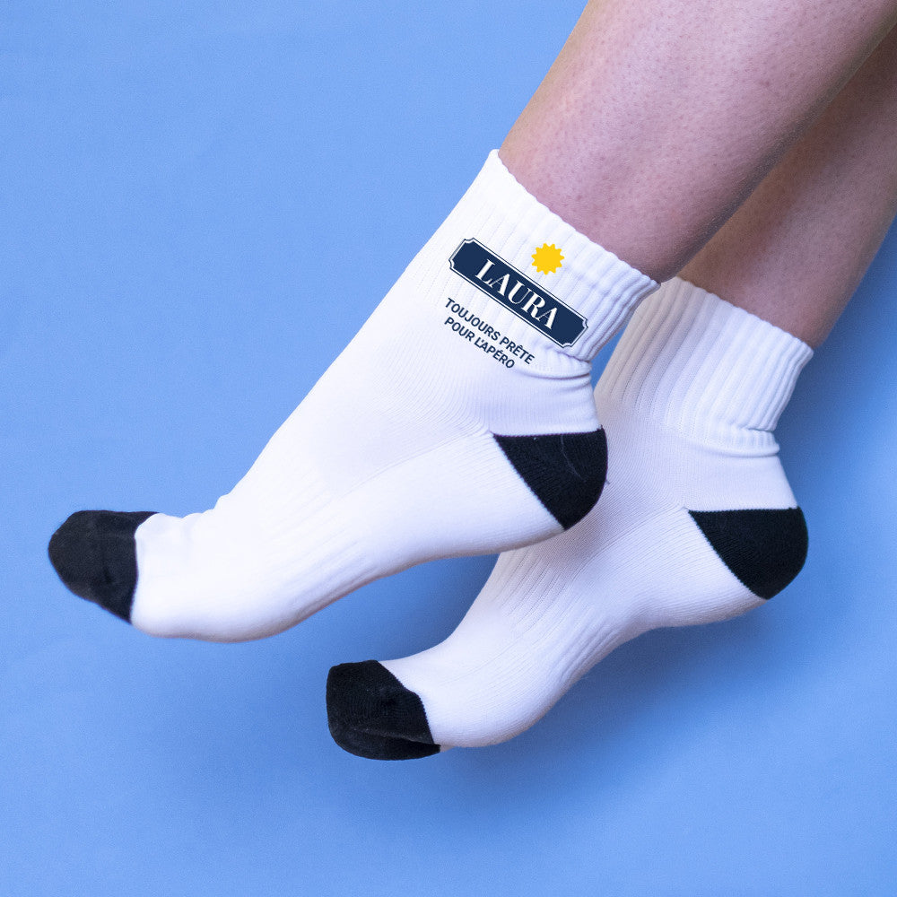 Chaussettes Soleil Anisé à Personnaliser Chaussettes Sport - Chaussettes Personnalisées
