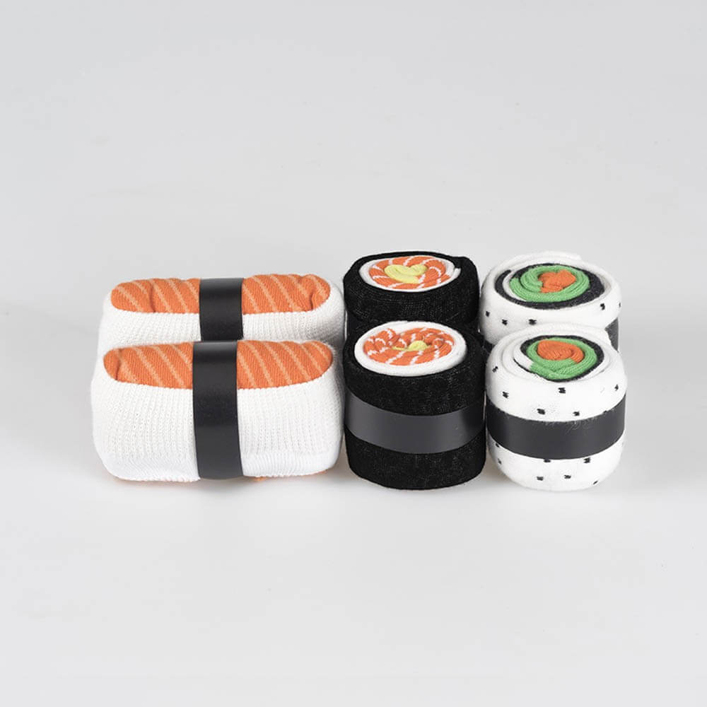 Chaussettes Sushi Saumon (x3) - Chaussettes Originales Eat my socks by Doiy
