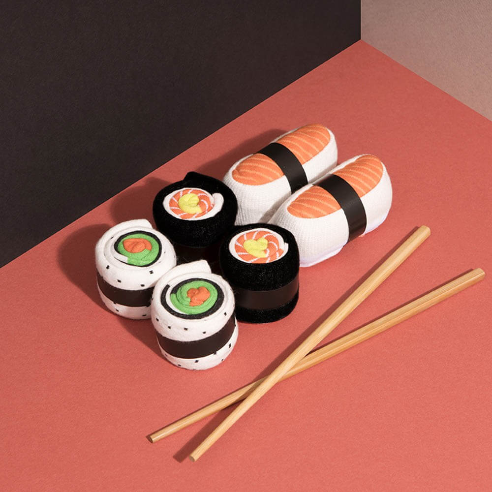 Chaussettes Sushi Saumon (x3) - Chaussettes Originales