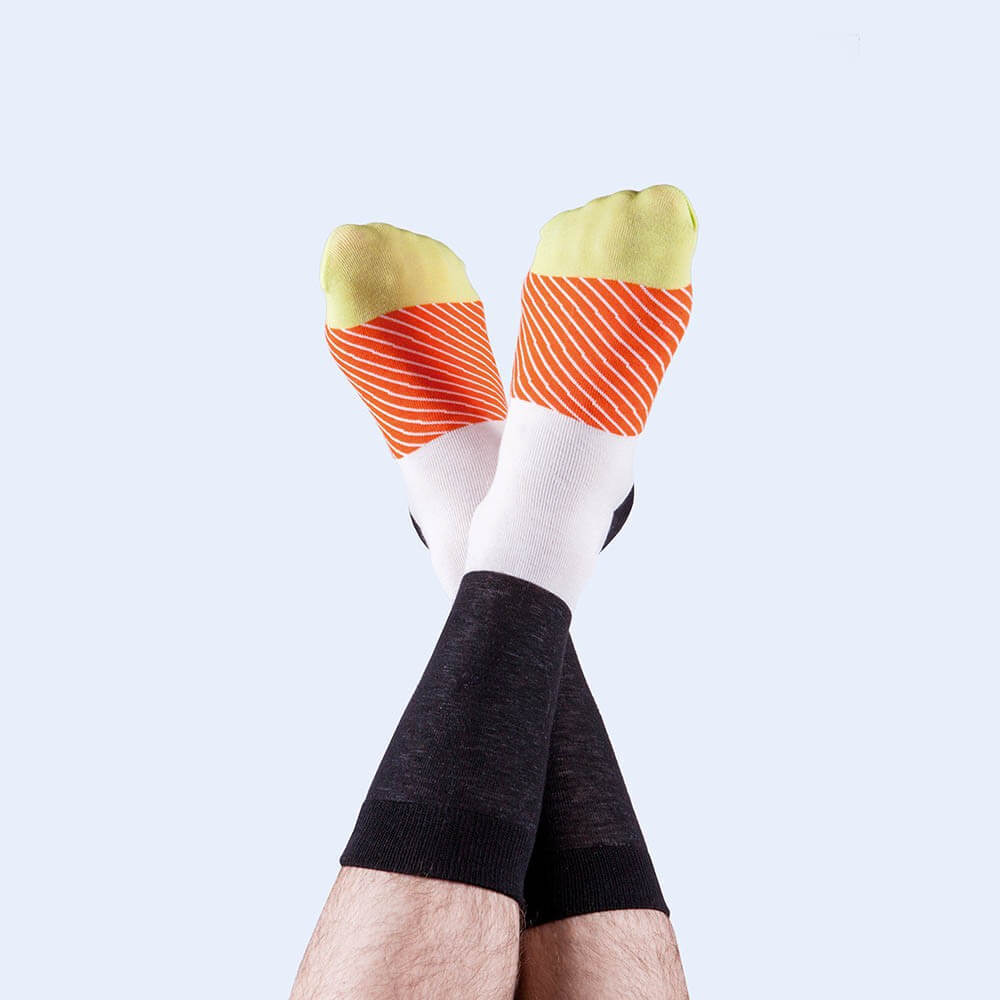 Chaussettes Sushi Saumon (x3) - Chaussettes Originales Eat my socks by Doiy