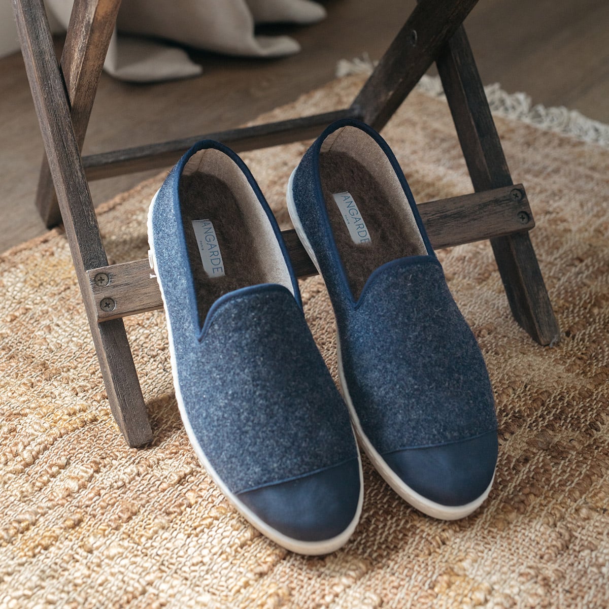 Chaussons en laine recyclée Angarde