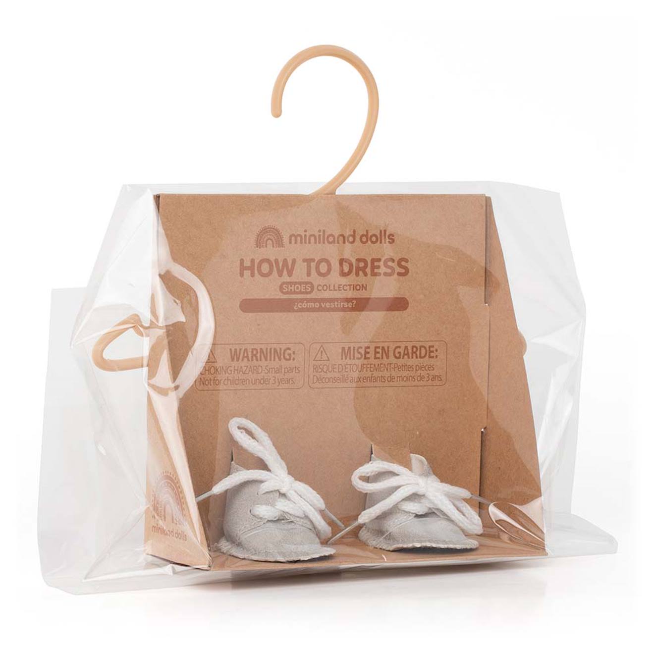 Chaussures pour poupée 21 cm gris