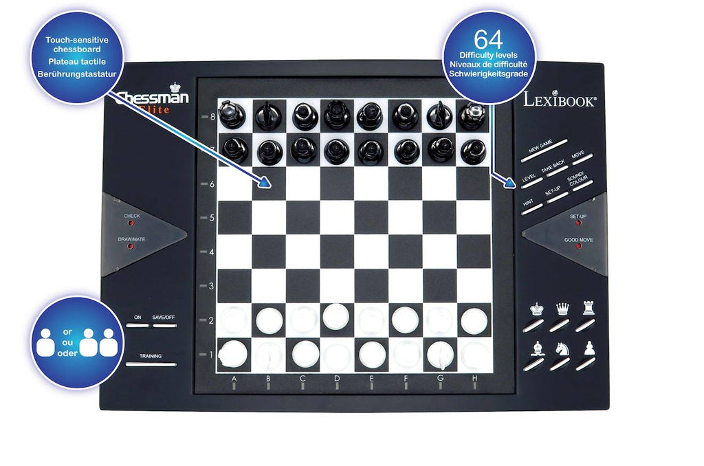 Chessman elite, jeu d'échecs électronique noir