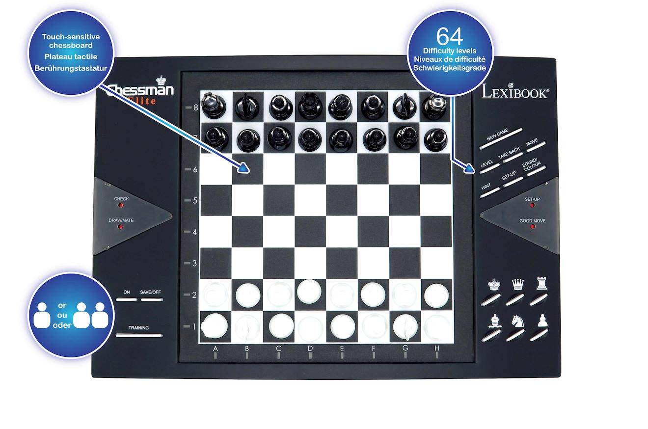 Chessman elite, jeu d'échecs électronique noir
