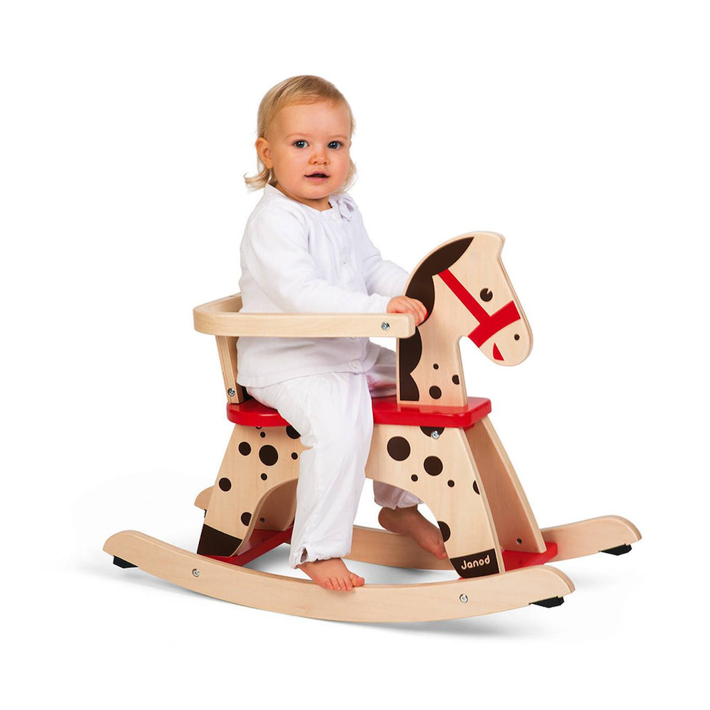 Cheval à bascule caramel marron