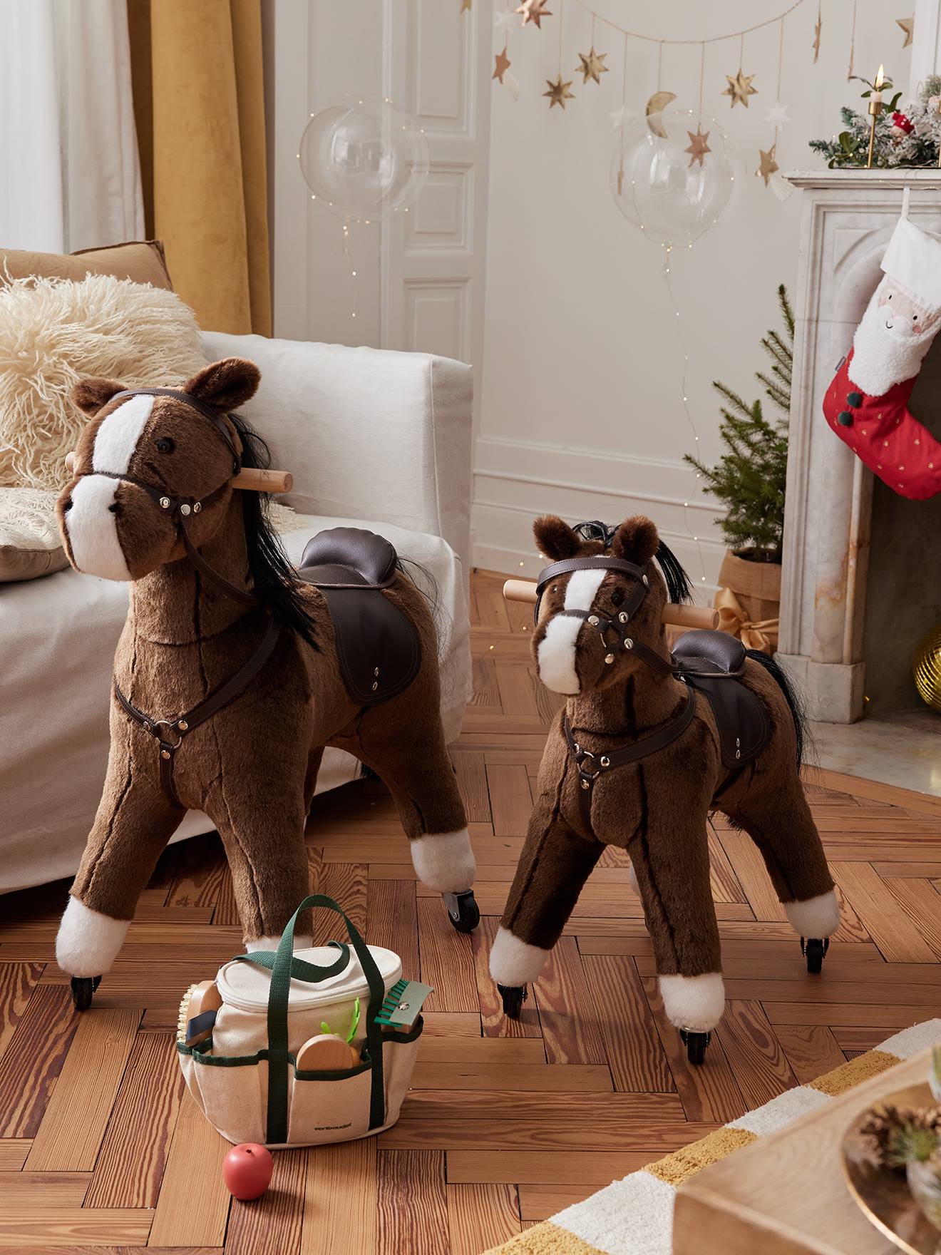 Cheval à roulettes en bois FSC grand cheval