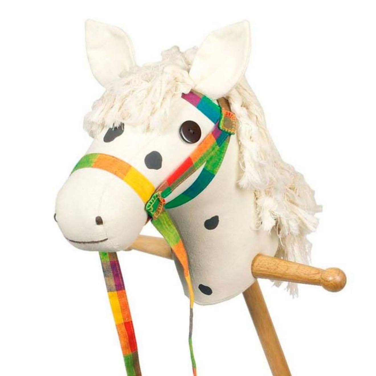 Cheval blanc à bâton blanc