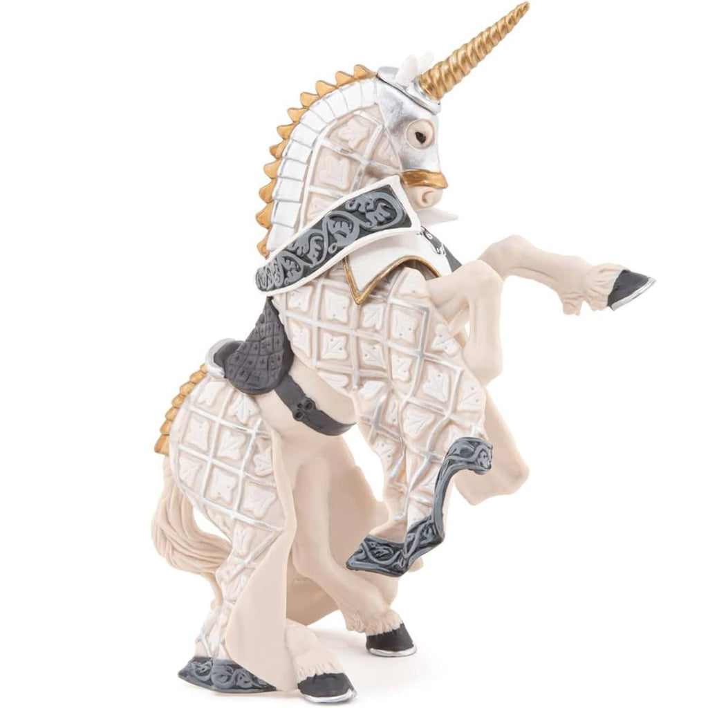 Cheval de maître cimier licorne gris