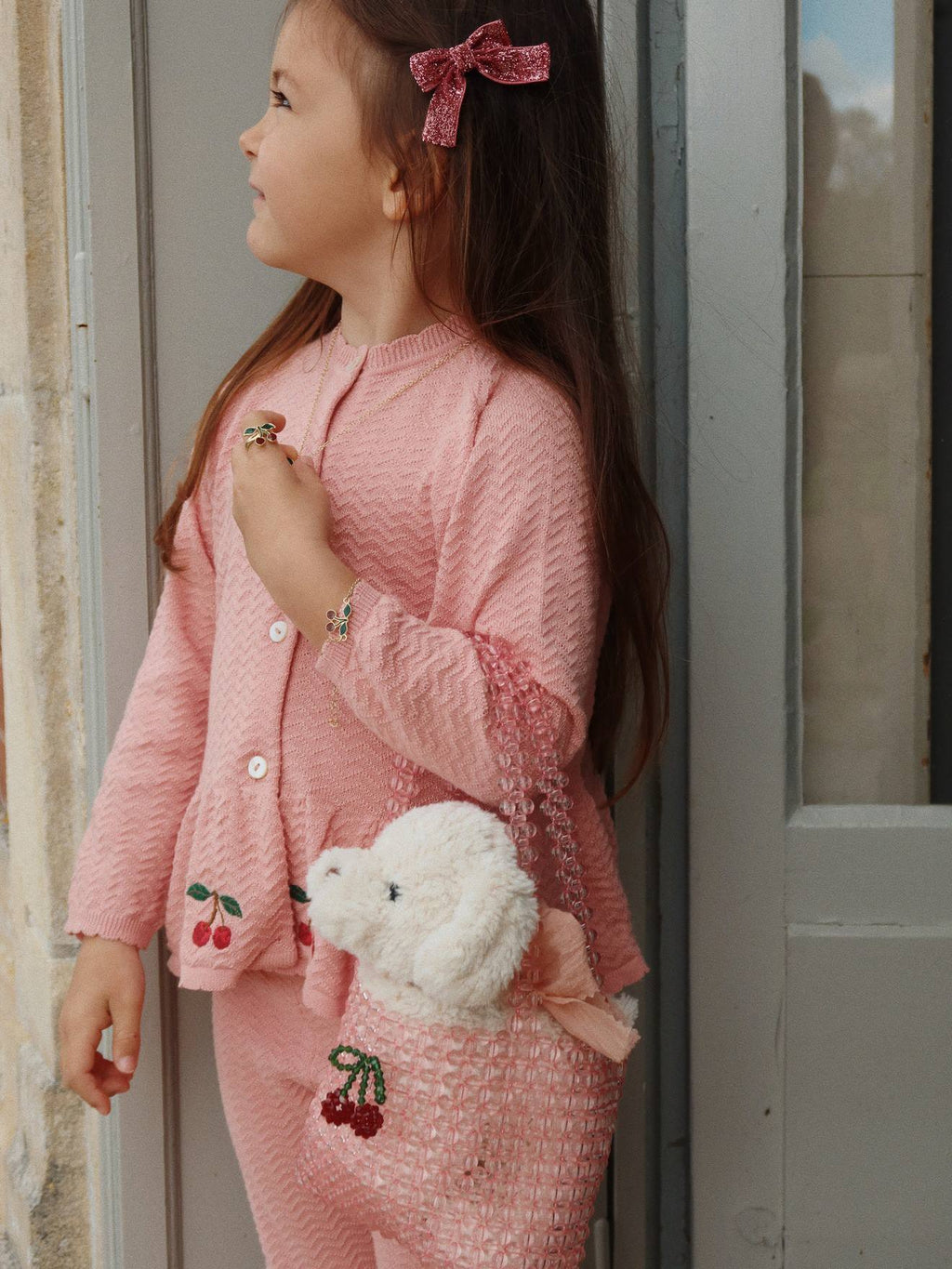 Chiot + niche tissu blanc