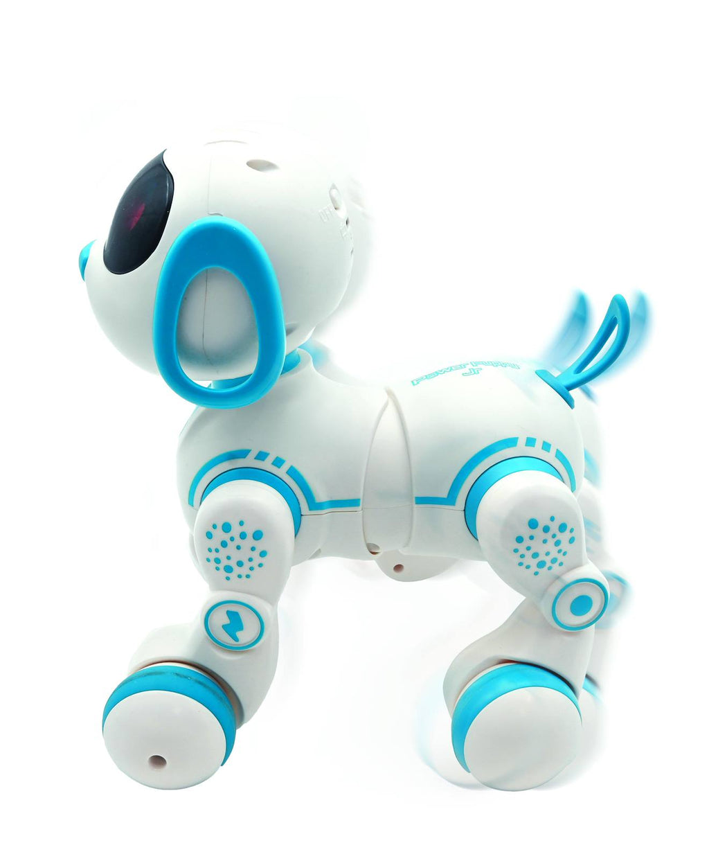 Chiot robot power puppy jr – programmable avec contrôle gestuel, télécommandé, à dresser, avec sons, musique blanc