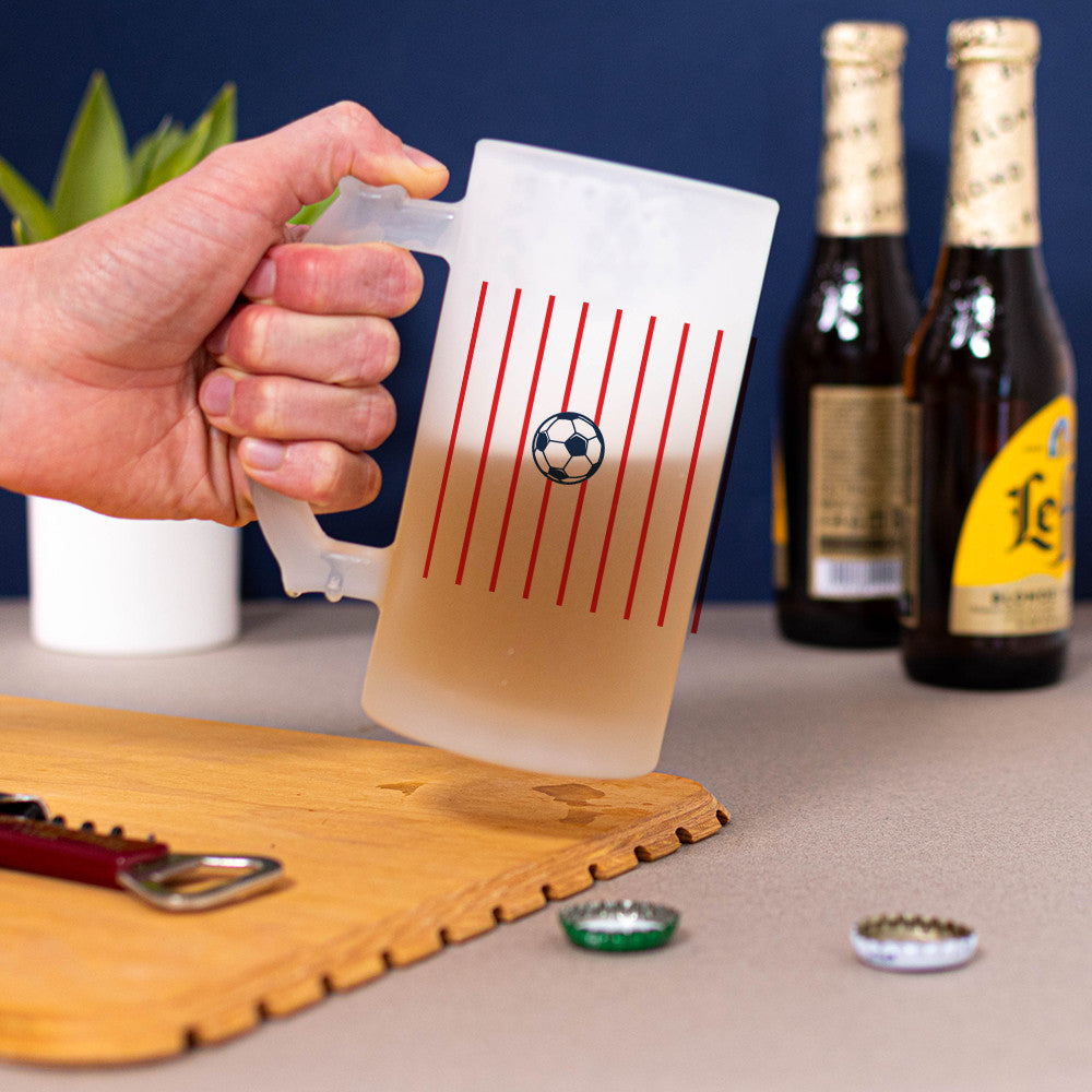 Chope à Bière Football à Personnaliser - Chope de Bière Personnalisée