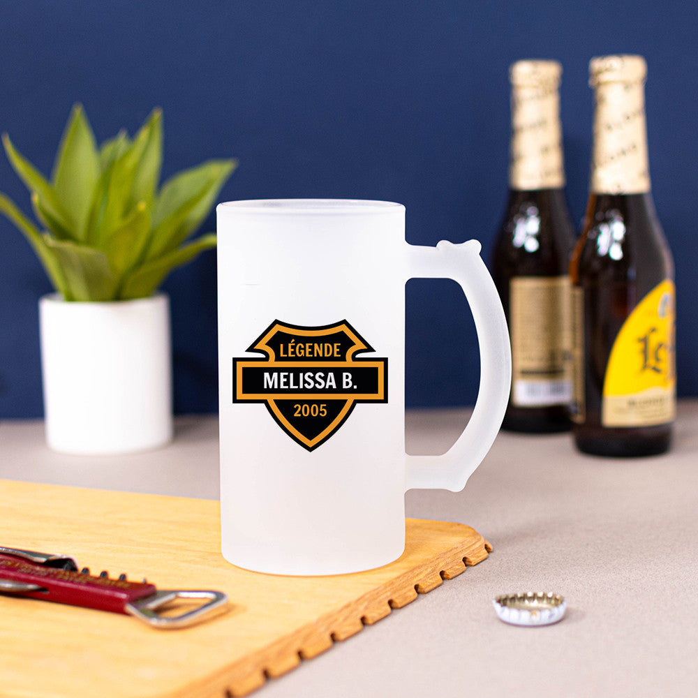 Chope à Bière Moto à Personnaliser - Chope de Bière Personnalisée