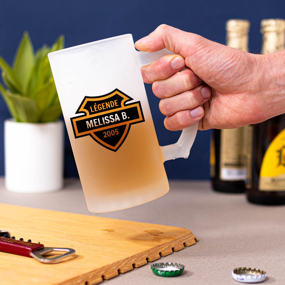 Chope à Bière Moto à Personnaliser - Chope de Bière Personnalisée