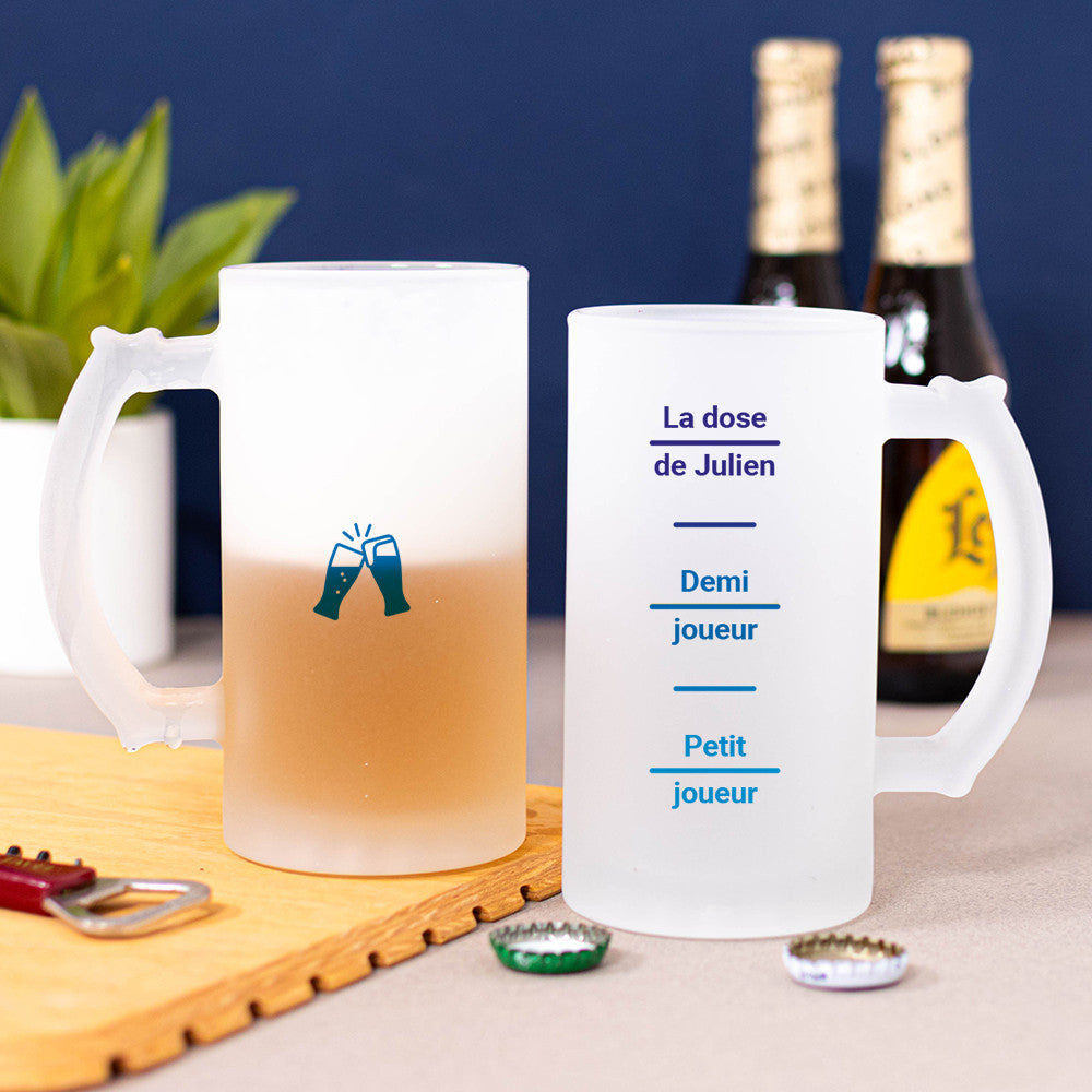 Chope à Bière Niveaux à Personnaliser - Chope de Bière Personnalisée