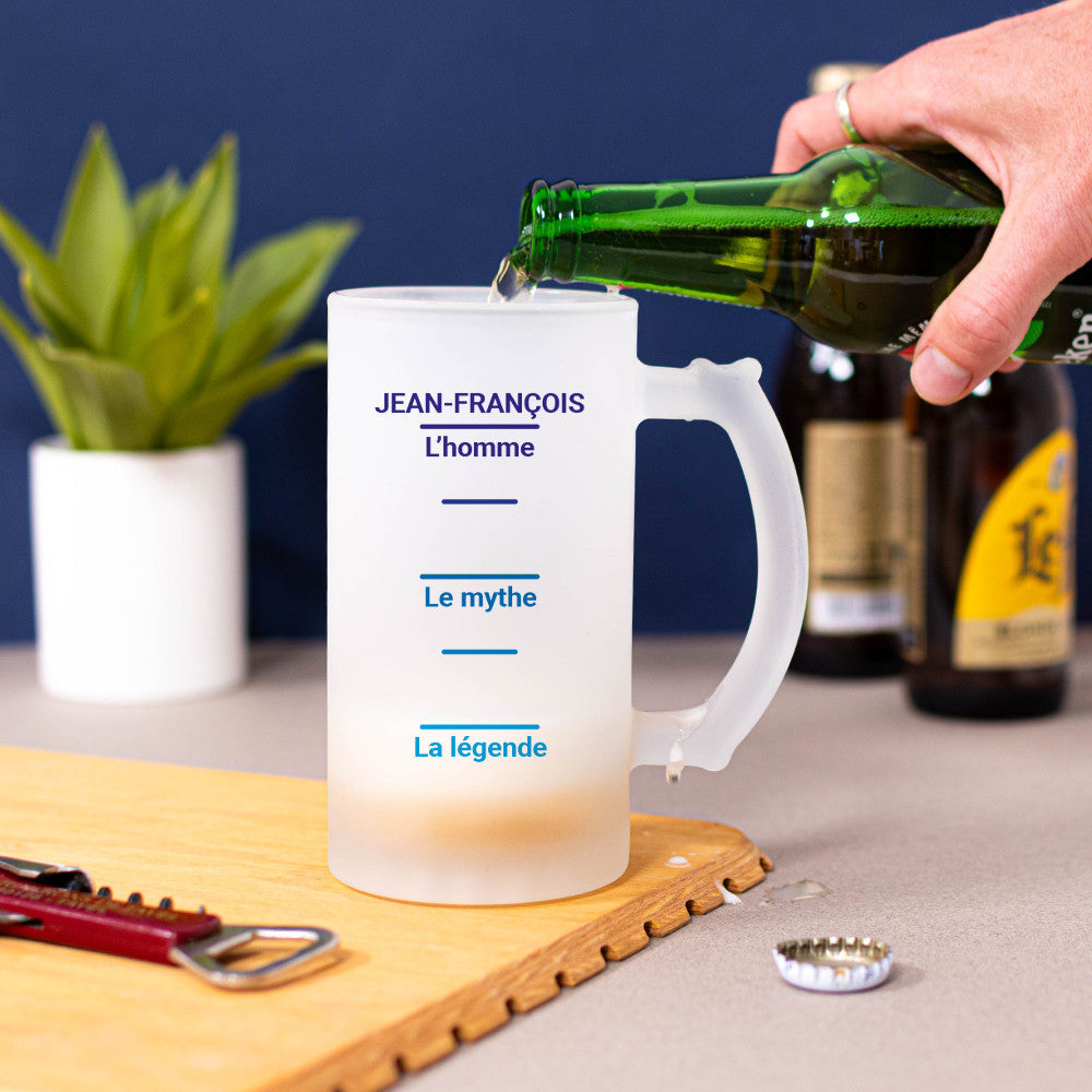 Chope à Bière Niveaux à Personnaliser - Chope de Bière Personnalisée