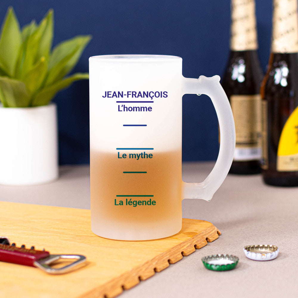 Chope à Bière Niveaux à Personnaliser - Chope de Bière Personnalisée
