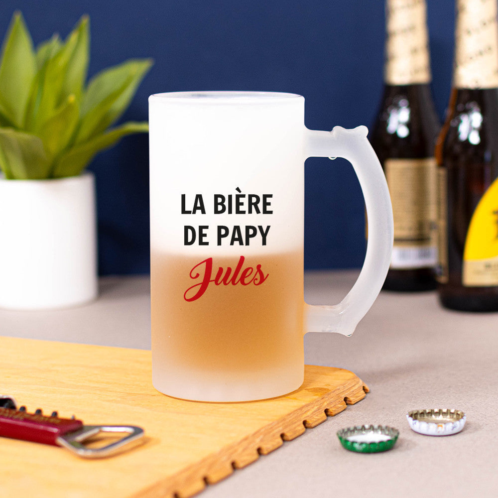 Chope à Bière Prénom à Personnaliser - Chope de Bière Personnalisée