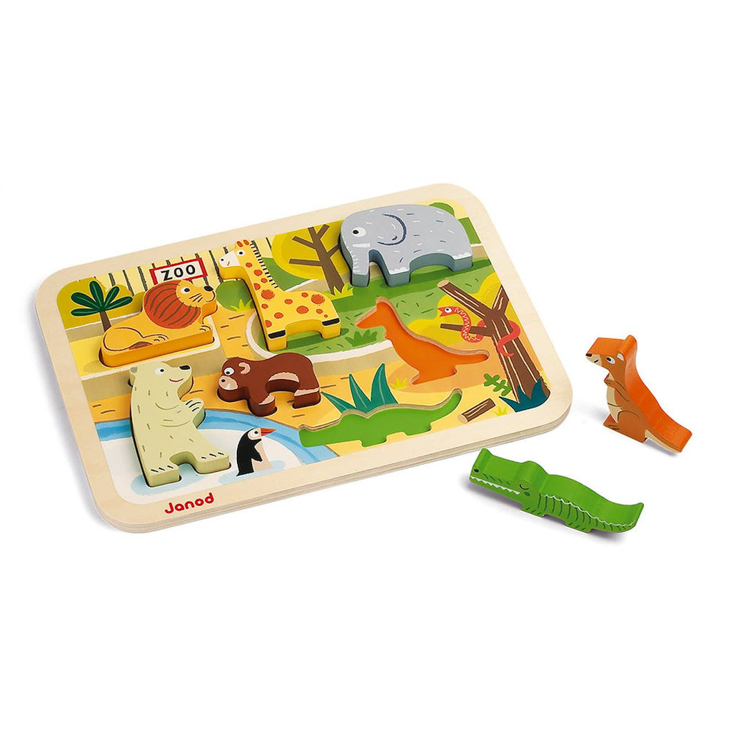 Chunky puzzle au zoo 7 pièces multicolore