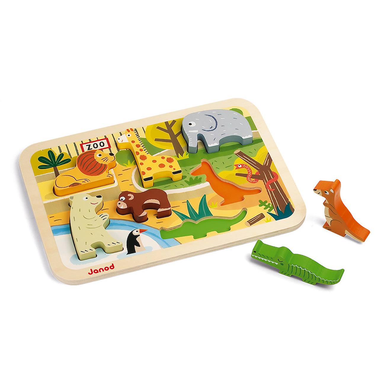 Chunky puzzle au zoo 7 pièces multicolore