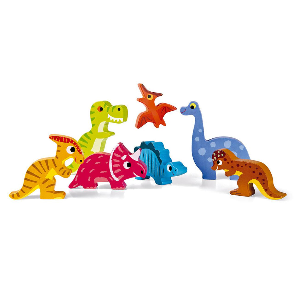 Chunky puzzle dinosaures 7 pièces multicolore