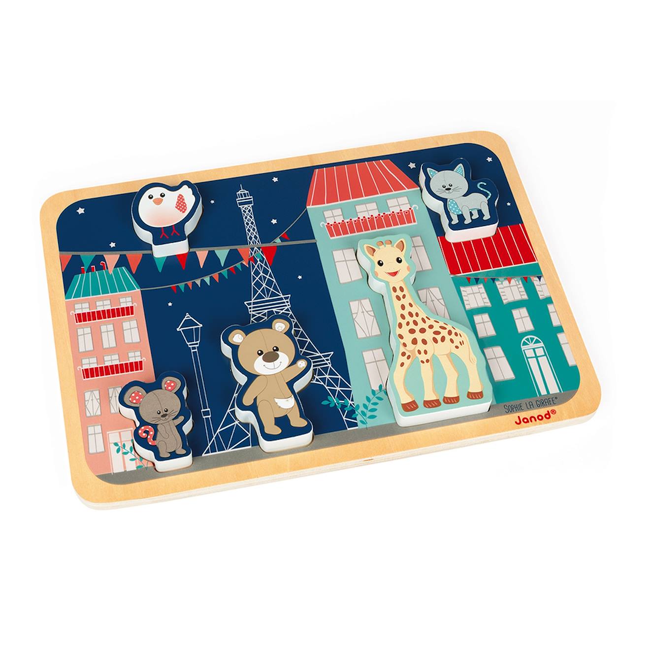 Chunky puzzle sophie la girafe bleu