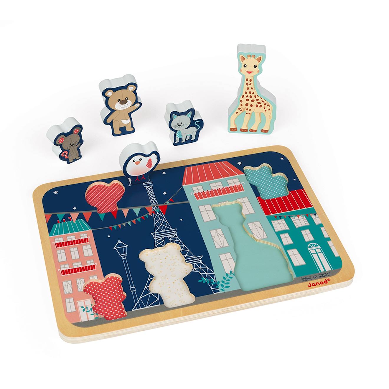 Chunky puzzle sophie la girafe bleu