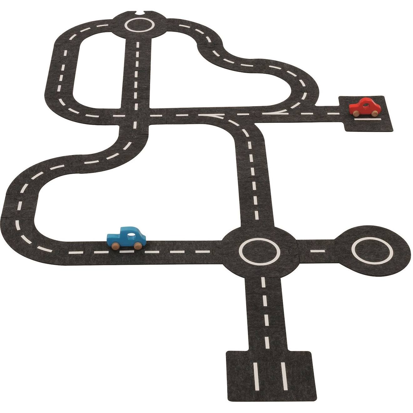 Circuit avec 2 voitures noir