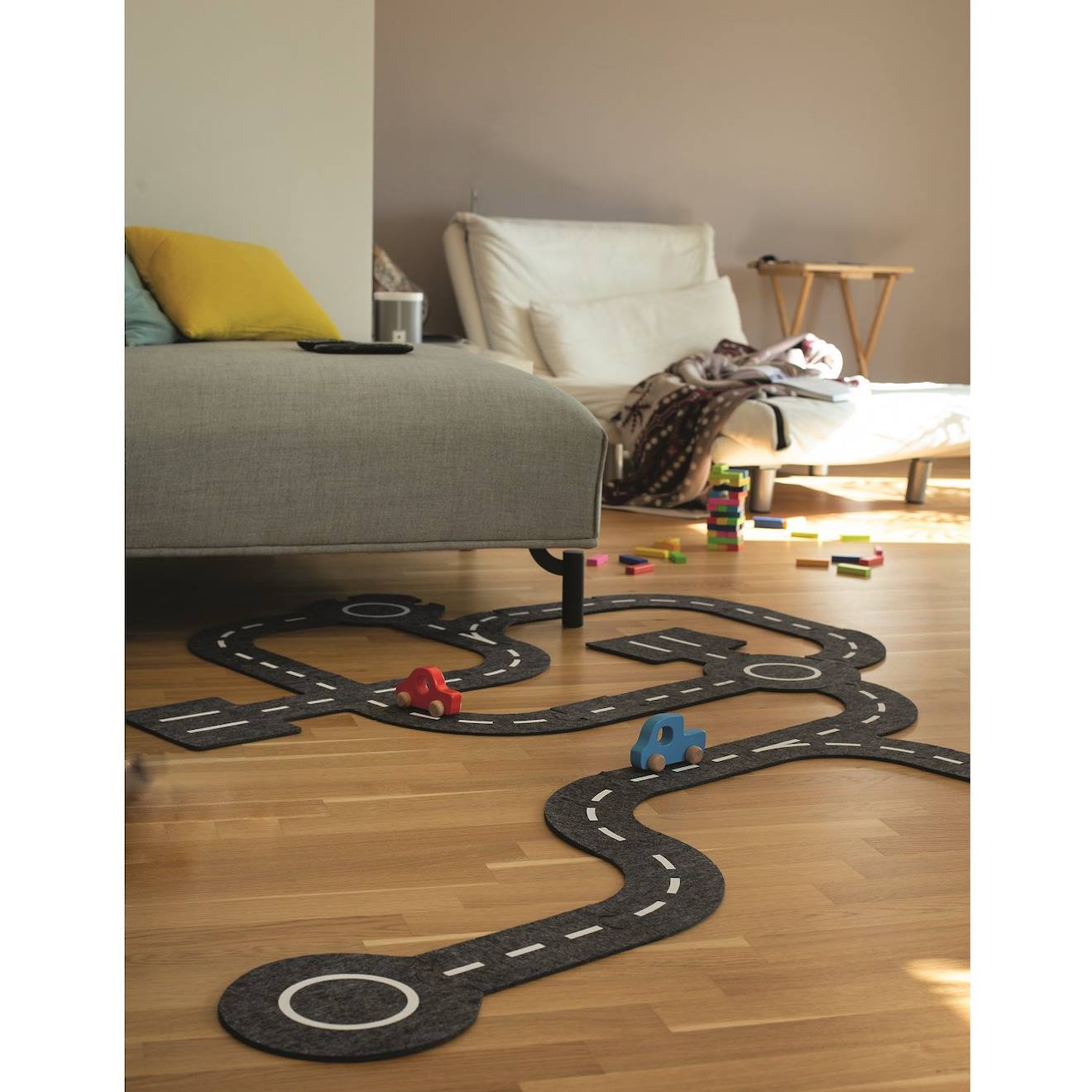Circuit avec 2 voitures noir