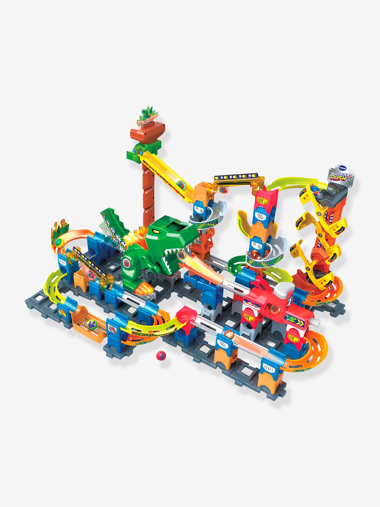 Circuit de billes marble rush dino adventures magnetic - multicolore