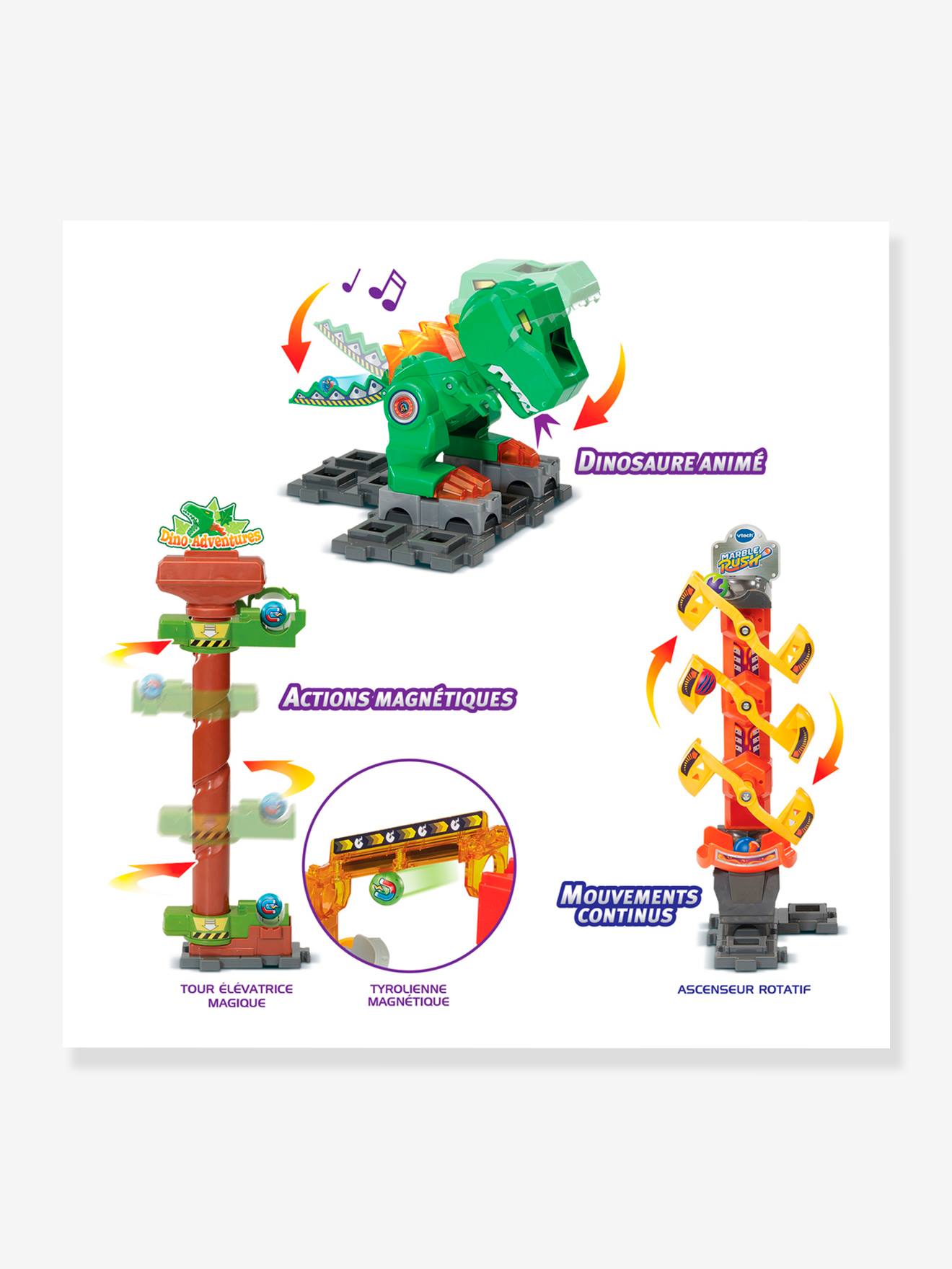 Circuit de billes marble rush dino adventures magnetic - multicolore