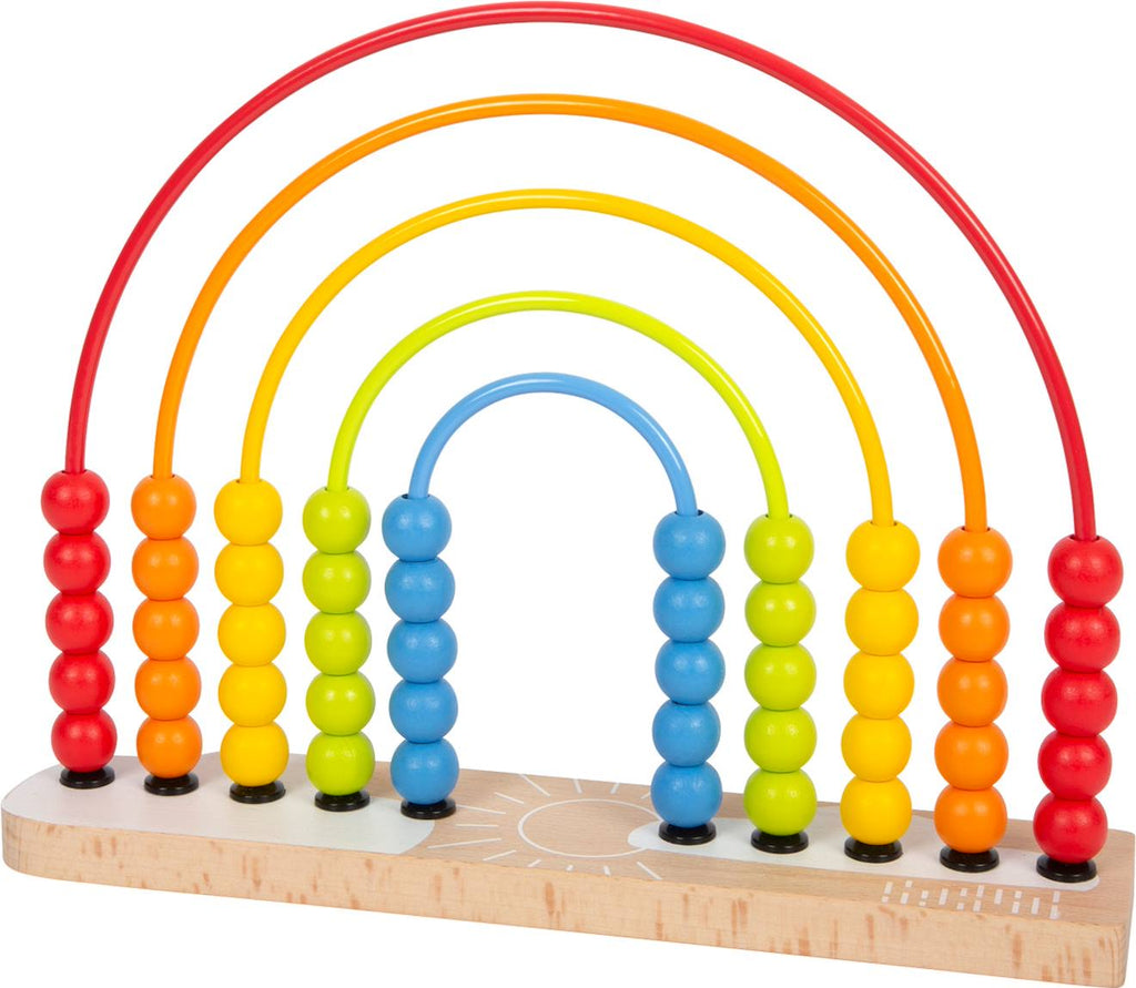 Circuit de motricité et boulier arc-en-ciel rouge