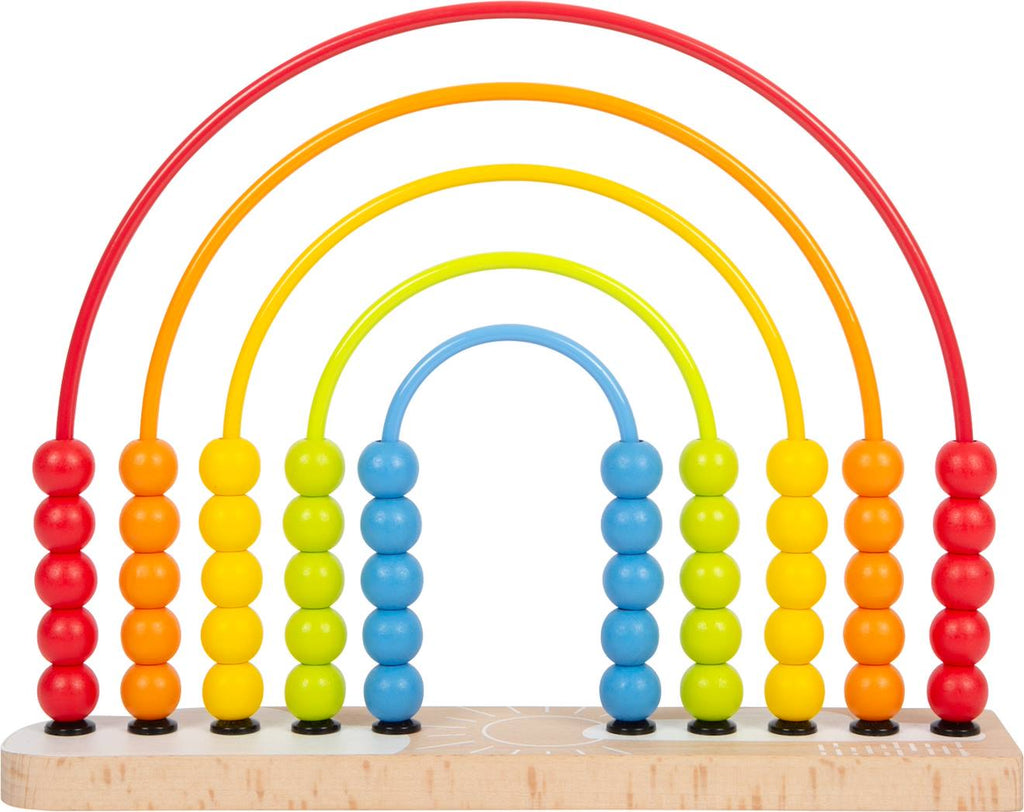 Circuit de motricité et boulier arc-en-ciel rouge