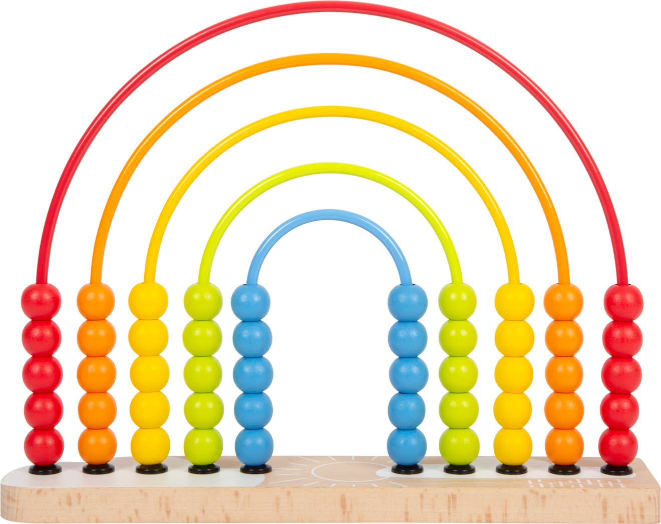 Circuit de motricité et boulier arc-en-ciel rouge