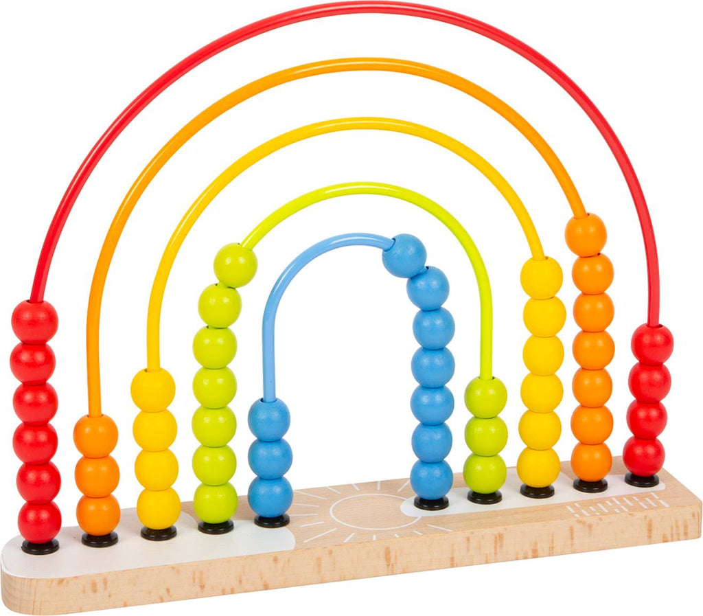 Circuit de motricité et boulier arc-en-ciel rouge