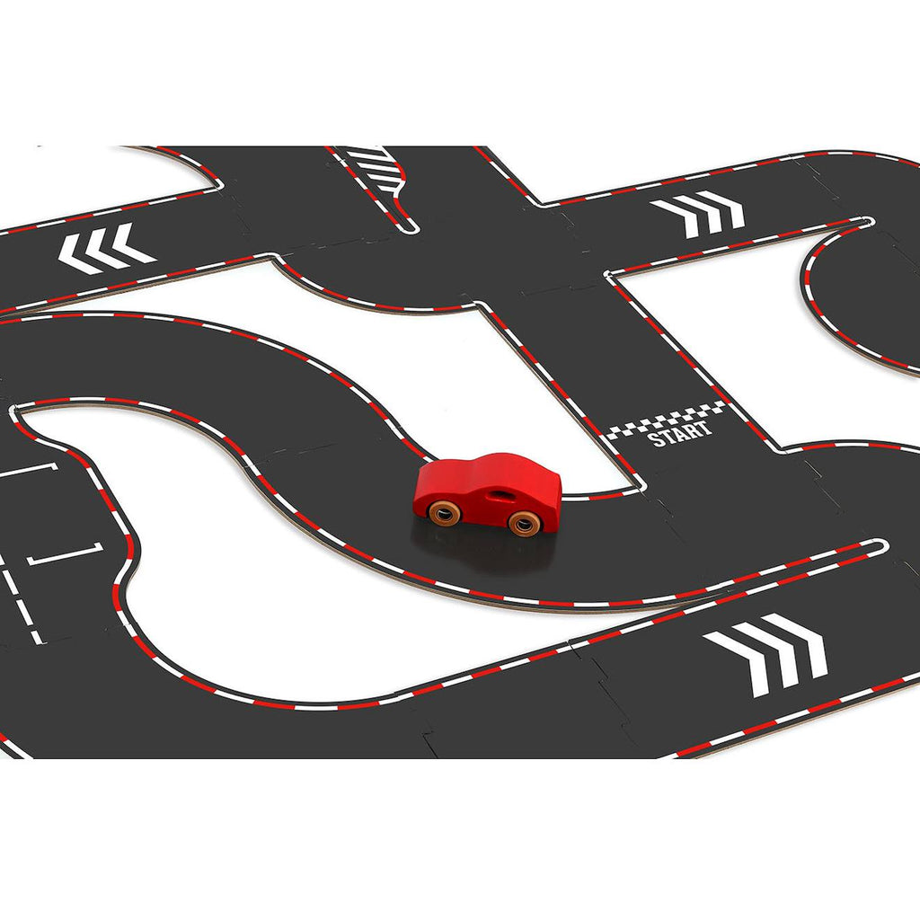 Circuit réversible avec 2 voitures noir
