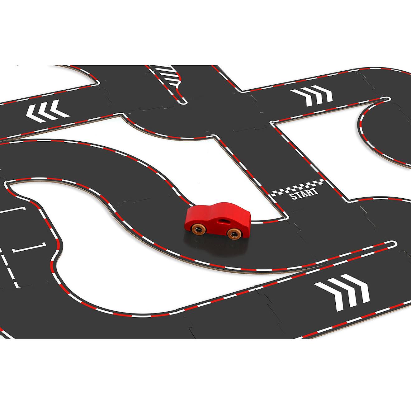 Circuit réversible avec 2 voitures noir